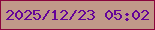 文字の大きさ：2、枠の色：8a053d、背景の色：c19989、文字の色：650498 無料ブログパーツのブログ時計