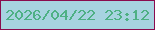 文字の大きさ：4、枠の色：8a0b4e、背景の色：a7d3e0、文字の色：4eb084 無料ブログパーツのブログ時計