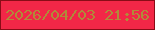 文字の大きさ：4、枠の色：8a0c17、背景の色：f22747、文字の色：b08b39 無料ブログパーツのブログ時計
