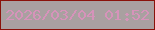 文字の大きさ：3、枠の色：8a120a、背景の色：a9a0a0、文字の色：d693ba 無料ブログパーツのブログ時計
