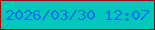文字の大きさ：4、枠の色：8a1211、背景の色：00c9bc、文字の色：056eeb 無料ブログパーツのブログ時計