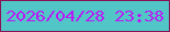 文字の大きさ：4、枠の色：8a1253、背景の色：52c5c7、文字の色：ba19f5 無料ブログパーツのブログ時計