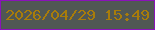 文字の大きさ：1、枠の色：8a12b9、背景の色：505754、文字の色：a87c0a 無料ブログパーツのブログ時計