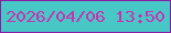 文字の大きさ：1、枠の色：8a1ba7、背景の色：47c8c6、文字の色：c534b1 無料ブログパーツのブログ時計