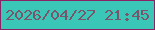 文字の大きさ：5、枠の色：8a2264、背景の色：3ac7b8、文字の色：79566b 無料ブログパーツのブログ時計