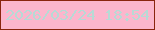文字の大きさ：5、枠の色：8a250e、背景の色：fcb6cc、文字の色：b7dad5 無料ブログパーツのブログ時計