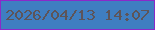 文字の大きさ：3、枠の色：8a29c9、背景の色：3f7ec1、文字の色：5d5459 無料ブログパーツのブログ時計
