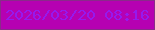 文字の大きさ：5、枠の色：8a2b8a、背景の色：b601b2、文字の色：961aed 無料ブログパーツのブログ時計