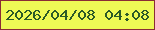 文字の大きさ：3、枠の色：8a2c35、背景の色：eef955、文字の色：2b5927 無料ブログパーツのブログ時計