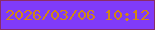 文字の大きさ：3、枠の色：8a2c68、背景の色：803bf9、文字の色：d18615 無料ブログパーツのブログ時計