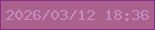 文字の大きさ：2、枠の色：8a2c8c、背景の色：aa618c、文字の色：c48cc3 無料ブログパーツのブログ時計