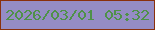 文字の大きさ：2、枠の色：8a300c、背景の色：958cc4、文字の色：4f9148 無料ブログパーツのブログ時計
