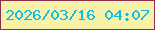 文字の大きさ：5、枠の色：8a304d、背景の色：f7f2a8、文字の色：0fbcea 無料ブログパーツのブログ時計