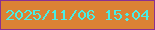 文字の大きさ：5、枠の色：8a3091、背景の色：db8234、文字の色：48efe6 無料ブログパーツのブログ時計