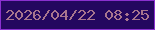 文字の大きさ：4、枠の色：8a30cf、背景の色：24075f、文字の色：a8768e 無料ブログパーツのブログ時計