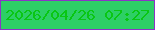 文字の大きさ：1、枠の色：8a34c6、背景の色：2dcf66、文字の色：09c613 無料ブログパーツのブログ時計