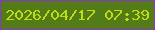 文字の大きさ：4、枠の色：8a34d1、背景の色：537b18、文字の色：bcde13 無料ブログパーツのブログ時計