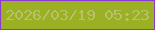 文字の大きさ：4、枠の色：8a39d2、背景の色：9cb024、文字の色：b8c26b 無料ブログパーツのブログ時計