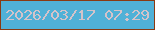 文字の大きさ：3、枠の色：8a3a12、背景の色：50b1d7、文字の色：d4c3ca 無料ブログパーツのブログ時計
