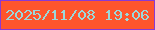 文字の大きさ：4、枠の色：8a3ad3、背景の色：ff552c、文字の色：9bd8da 無料ブログパーツのブログ時計