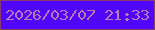 文字の大きさ：4、枠の色：8a3b72、背景の色：5006fb、文字の色：bb77b6 無料ブログパーツのブログ時計