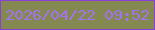 文字の大きさ：3、枠の色：8a3fd7、背景の色：848951、文字の色：a272ef 無料ブログパーツのブログ時計