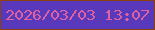 文字の大きさ：5、枠の色：8a4008、背景の色：5838bb、文字の色：e061a0 無料ブログパーツのブログ時計