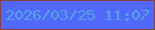 文字の大きさ：1、枠の色：8a413b、背景の色：5069fc、文字の色：51a4e0 無料ブログパーツのブログ時計