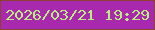 文字の大きさ：1、枠の色：8a4237、背景の色：a929ae、文字の色：baec80 無料ブログパーツのブログ時計