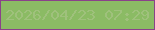 文字の大きさ：3、枠の色：8a4289、背景の色：8bbb64、文字の色：9fc17c 無料ブログパーツのブログ時計