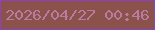 文字の大きさ：1、枠の色：8a42c3、背景の色：8a524b、文字の色：b97ca0 無料ブログパーツのブログ時計