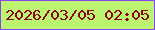 文字の大きさ：1、枠の色：8a46f5、背景の色：bbf570、文字の色：8b0520 無料ブログパーツのブログ時計