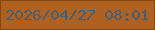 文字の大きさ：5、枠の色：8a470d、背景の色：af6122、文字の色：445e75 無料ブログパーツのブログ時計