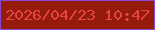 文字の大きさ：3、枠の色：8a48d0、背景の色：951b0d、文字の色：e84247 無料ブログパーツのブログ時計