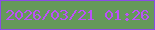 文字の大きさ：2、枠の色：8a4ce6、背景の色：65995a、文字の色：bc50f8 無料ブログパーツのブログ時計