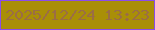 文字の大きさ：2、枠の色：8a4dea、背景の色：a98f07、文字の色：9b6d45 無料ブログパーツのブログ時計