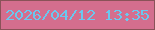 文字の大きさ：3、枠の色：8a5258、背景の色：d46e8e、文字の色：6ac8ef 無料ブログパーツのブログ時計