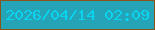 文字の大きさ：4、枠の色：8a5317、背景の色：25a4b7、文字の色：0bd4f0 無料ブログパーツのブログ時計