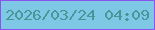 文字の大きさ：1、枠の色：8a53ee、背景の色：7ec8e6、文字の色：499698 無料ブログパーツのブログ時計