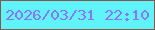 文字の大きさ：4、枠の色：8a554c、背景の色：5ff4fa、文字の色：8e73f4 無料ブログパーツのブログ時計