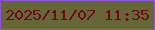 文字の大きさ：1、枠の色：8a55e0、背景の色：656736、文字の色：73071f 無料ブログパーツのブログ時計