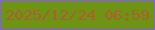 文字の大きさ：5、枠の色：8a57fc、背景の色：6d9412、文字の色：ad5e36 無料ブログパーツのブログ時計