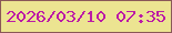 文字の大きさ：4、枠の色：8a5857、背景の色：ece491、文字の色：bc1ba6 無料ブログパーツのブログ時計