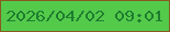 文字の大きさ：3、枠の色：8a5921、背景の色：54ca4b、文字の色：1e7d2f 無料ブログパーツのブログ時計