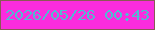 文字の大きさ：3、枠の色：8a5955、背景の色：fa2cde、文字の色：50bbd2 無料ブログパーツのブログ時計
