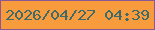 文字の大きさ：1、枠の色：8a5993、背景の色：f89b3c、文字の色：3e6b6a 無料ブログパーツのブログ時計