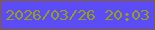 文字の大きさ：3、枠の色：8a5c23、背景の色：5b4cf5、文字の色：959d1f 無料ブログパーツのブログ時計