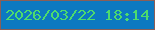 文字の大きさ：5、枠の色：8a5e57、背景の色：0c79c1、文字の色：4ddb6d 無料ブログパーツのブログ時計
