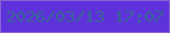 文字の大きさ：3、枠の色：8a61d2、背景の色：5e32db、文字の色：376593 無料ブログパーツのブログ時計