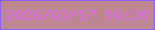 文字の大きさ：5、枠の色：8a61ff、背景の色：bc8790、文字の色：e168e9 無料ブログパーツのブログ時計